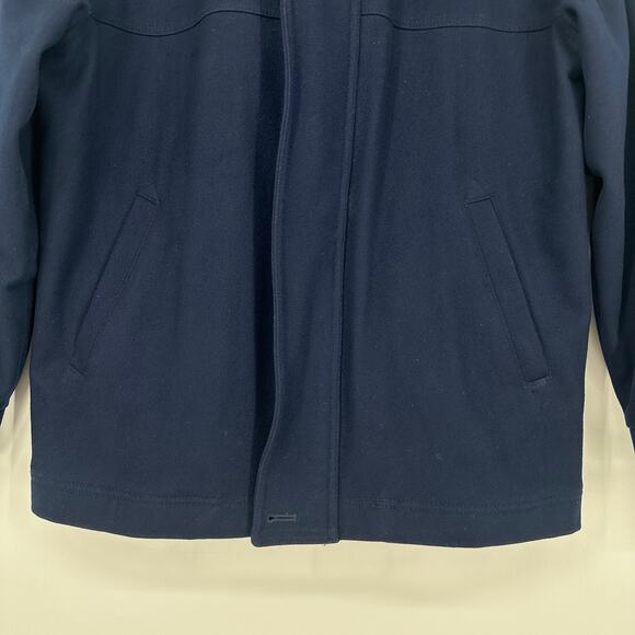 Pendleton 100% Wool Jacket Full Zip Collared Bomber Winter Coat, Navy Blue - Picture 4 of 13